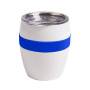 Термокружка LINE, белый/голубой, сталь