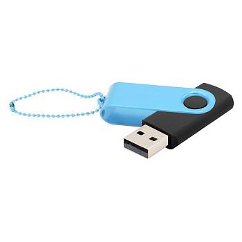Флешка Designer To Go 2.0 USB 16Gb, черный/голубой Флешка Designer To Go 2.0 USB 16Gb, черный/голубой