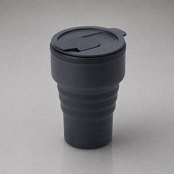 Силиконовый складной стакан "GoCup", темно-серый