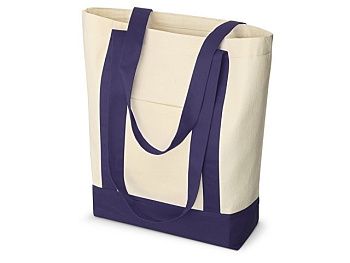 Сумка для шопинга Cotton, натуральный/темно-синий