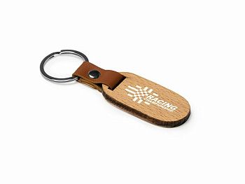 Брелок MARBEL из натурального дерева, овальный, натуральный/коричневый Брелок MARBEL из натурального дерева, овальный, натуральный/коричневый
