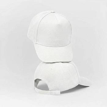 Бейсболка "Poly" 5-ти панельная 120 гр, белый