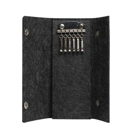 Ключница FELTY 10 х 17,3 см, темно-серый, RPET фетр