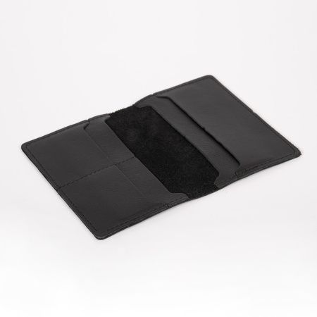 Обложка для паспорта кожаная черная