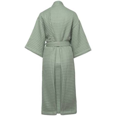 Халат вафельный женский Boho Kimono, зеленая мята, размер M (44-46)