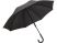 Зонт-трость «Carbon» с куполом из переработанного пластика, черный