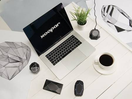 Док-станция «Geo Dock» с быстрой беспроводной зарядкой, черный с белой подсветкой. XOOPAR (P)