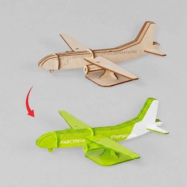 Деревянный 3d пазл «Самолет»