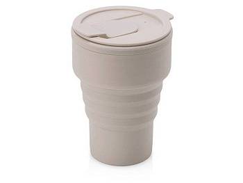 Силиконовый складной стакан "GoCup", бежевый