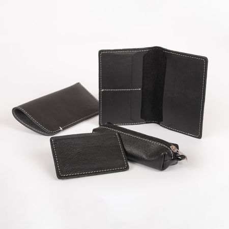 Футляр для очков кожаный черный Футляр для очков кожаный черный