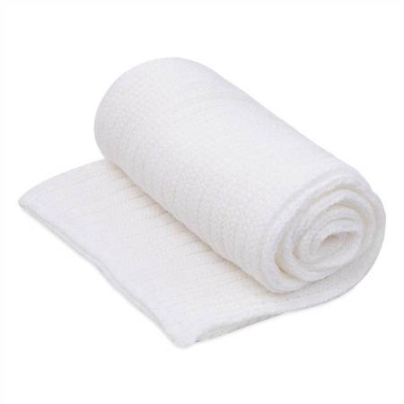 Шарф вязаный НАСВЯЗИ©, бежевый меланж, 30% шерсть