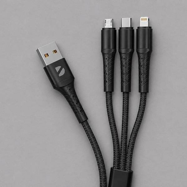 Дата-кабель Armor 3 в 1: micro USB, USB-C, Ligthning, 1.2м