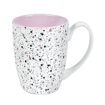 Кружка TERRAZZO, белый с розовым, 330мл, фарфор Кружка TERRAZZO, белый с розовым, 330мл, фарфор