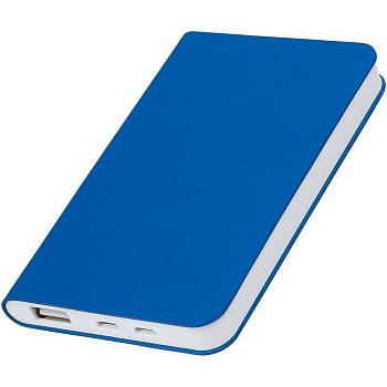 Универсальный аккумулятор "Silki" (5000mAh),синий, 7,5х12,1х1,1см, искусственная кожа,пласти Универсальный аккумулятор "Silki" (5000mAh),синий, 7,5х12,1х1,1см, искусственная кожа,пласти