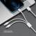 Дата-кабель 3 в 1: micro USB, USB-C, Ligthning, 1.2м, белый, Deppa