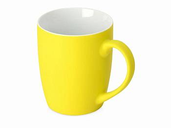 Кружка с покрытием soft-touch “Tulip Gum”, желтый (3955C) (P)