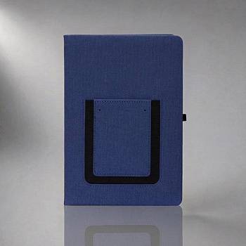 Блокнот "Pocket" 140*205 мм с карманом для телефона, синий