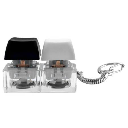 Брелок KeyDuo с LED подсветкой, чёрно-белый