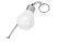 Брелок-рулетка для ключей 1 м., белый/серебристый