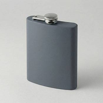 Фляжка 240 мл Remarque soft touch, 304 сталь, серый
