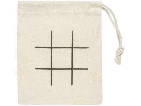 Деревянная игра в крестики-нолики в мешочке "Whorl" - Натуральный