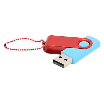 Флешка Designer To Go 2.0 USB 16Gb, голубой/красный Флешка Designer To Go 2.0 USB 16Gb, голубой/красный