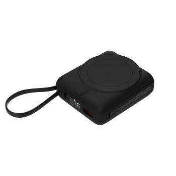 Внешний аккумулятор с подсветкой Ritter PD 10000mAh с функцией беспроводной зарядки 15W, черный