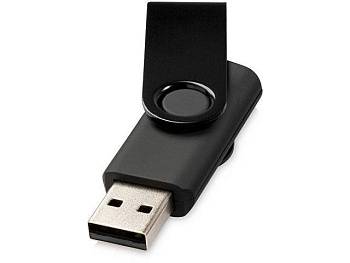 Флеш-карта "Rotate Metallic" USB 2.0 на 4 Gb, черный Флеш-карта "Rotate Metallic" USB 2.0 на 4 Gb, черный