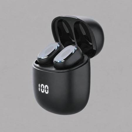Беспроводные наушники с микрофоном Air Buds Pro, TWS, BT 5.3, LED, 300 мАч, черный, Deppa