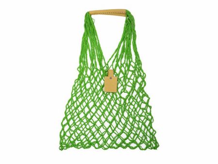 Авоська «Dream» из натурального хлопка с кожаными ручками, 15 л