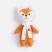 Мягкая игрушка Beastie Toys, лисенок с белым шарфом