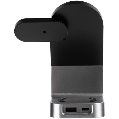 Зарядная станция c часами E-Store для смартфона, часов и наушников, черная Зарядная станция c часами E-Store для смартфона, часов и наушников, черная