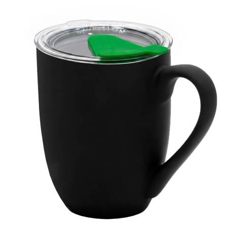 Кружка с крышкой Velvet Duo, софт-тач