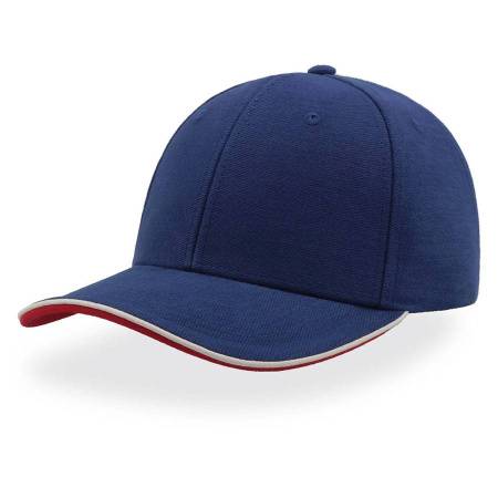 Бейсболка "PIPING SANDWICH", 6 клиньев, металлическая застежка,  натуральный, 100% хлопок