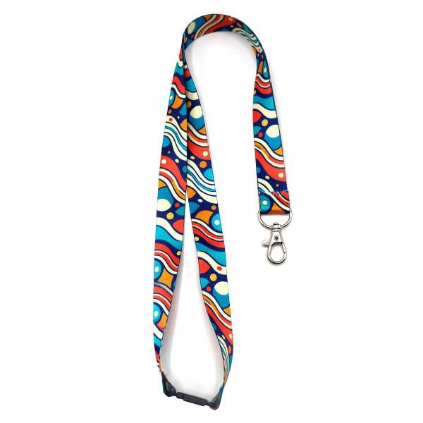 Ланъярд полноцветный Флип с карабином и замком безопасности