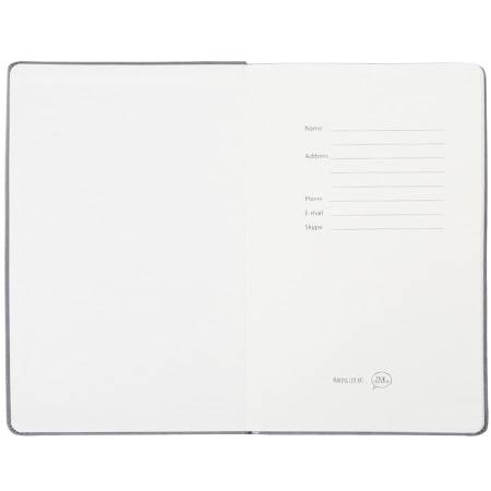 Бизнес-блокнот "Fancy", 130*210 мм, серый/желтый, твердая обложка,  резинка 10 мм, блок-линейка