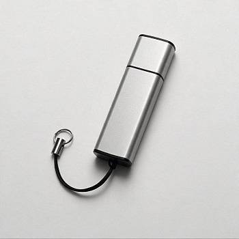 Флеш-карта USB 2.0 16 Gb металлическая с колпачком "Borgir", стальной