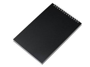Блокнот на пружине в пластиковой обложке А5, черный