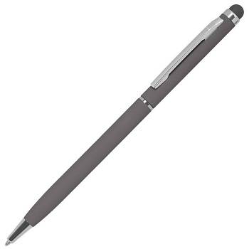 TOUCHWRITER SOFT, ручка шариковая со стилусом для сенсорных экранов, серый/хром, металл/soft-touch TOUCHWRITER SOFT, ручка шариковая со стилусом для сенсорных экранов, серый/хром, металл/soft-touch