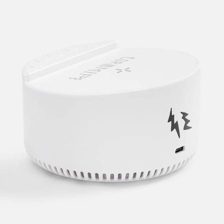 Bluetooth-колонка с беспроводной зарядкой relaxTime, белая