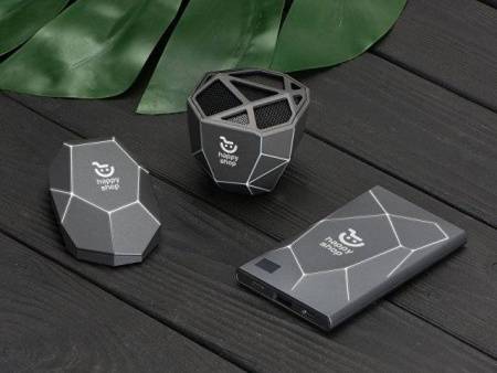 Док-станция «Geo Dock» с быстрой беспроводной зарядкой, черный с белой подсветкой. XOOPAR (P)