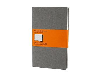 Записная книжка Moleskine Cahier (в линейку, 3 шт.), Large (13х21см), серый Записная книжка Moleskine Cahier (в линейку, 3 шт.), Large (13х21см), серый
