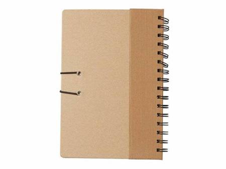 Крафтовый блокнот А5 в твердой обложке "Saharan Cypress", 80 листов 70 гр/м2 бумаги, натуральный