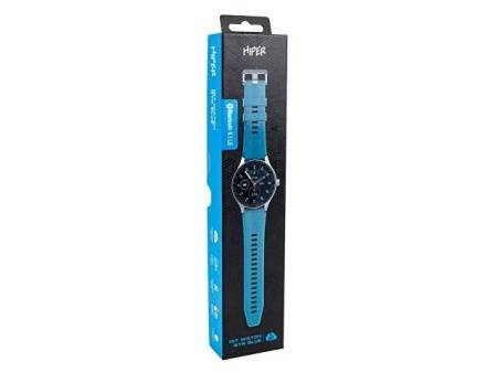Умные часы HIPER IoT Watch GTR, черный/голубой