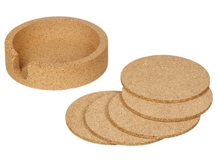 Набор костеров из пробки на подставке из пробки "Krock"
