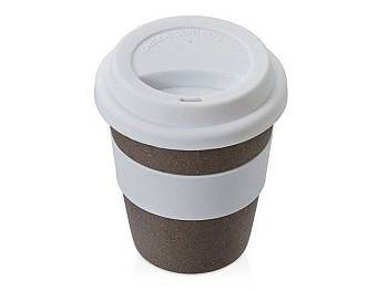Стакан с силиконовой крышкой "Café", белый