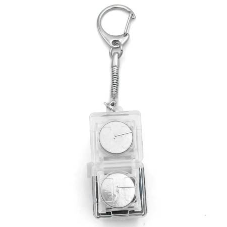 Брелок KeyDuo с LED подсветкой, чёрно-белый