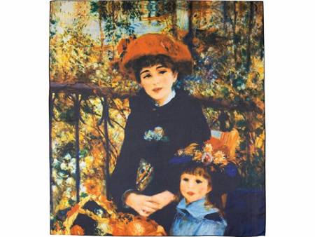 Набор: платок, складной зонт «Ренуар. Терраса», синий/желтый