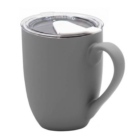 Кружка с крышкой Velvet Duo, софт-тач