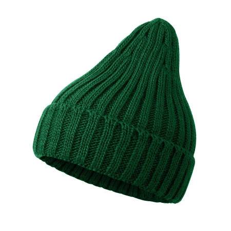 Шапка бини вязаная НАСВЯЗИ©, бежевый меланж, 30% шерсть